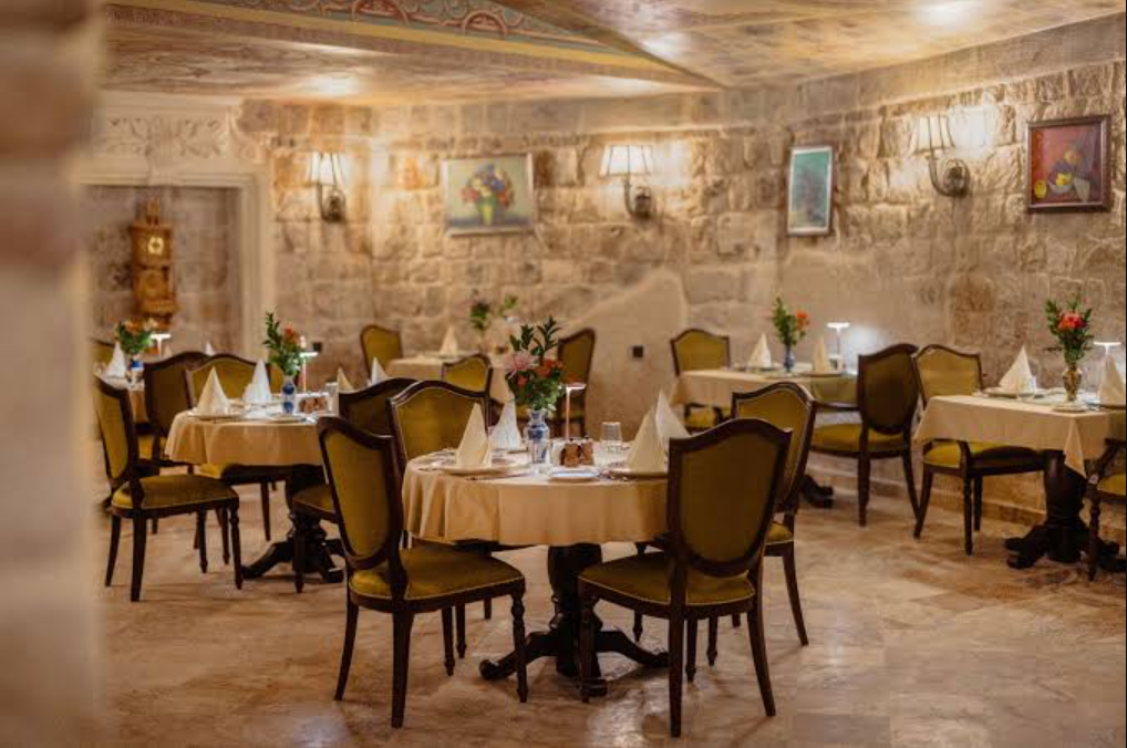 Luxury hotel breakfast table